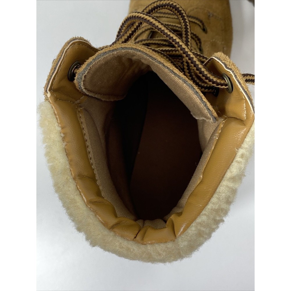 Bamboo Boots Warrior Womens Sz 6  Brown Faux Suede Fur Ankle Boots Lace Up - Picture 9 of 12